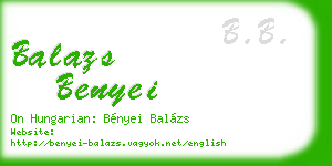 balazs benyei business card