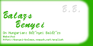 balazs benyei business card